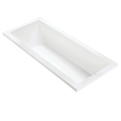 MTI Baths Andrea 22 66" Drop In DoloMatte Elite Ultra Air Whirlpool Tub with Center Drain Matte White