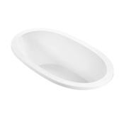 MTI Baths Adena 2 63" Undermount Acrylic Air Massage Elite and Stream Bath Tub with Chromatherapy, Reversible Drain and Overflow White