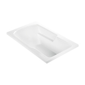 MTI Baths Wyndham 1 60" Drop-In Acrylic Aria Elite and Stream Bath Tub with Reversible Drain and Overflow White