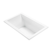 MTI Baths Andrea 11 60" Undermount Acrylic Air Bath Tub with Reversible Drain and Overflow White