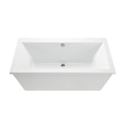 MTI Baths Kahlo 4 66" Freestanding Acrylic Air Bath Tub with Center Drain and Overflow White