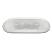 MTI Baths New Yorker 7 72" Undermount Acrylic Air Bath Tub with Center Drain and Overflow White