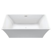 MTI Baths Westbrook 66" Free Standing DoloMatte Air Tub with Center Drain, and Overflow White