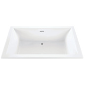 MTI Baths Andrea 28 66" Undermount DoloMatte Air Tub with Center Drain Matte White