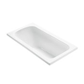 MTI Baths Sophia 1 60" Undermount Acrylic Air Bath Tub with Reversible Drain and Overflow White