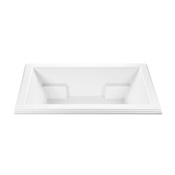 MTI Baths Madelyn 1 72" Undermount Acrylic Air Bath Tub with Center Drain and Overflow White
