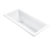 MTI Baths Andrea 1 Sculpted 72" Free Standing DoloMatte 2 Side Air Tub with Left or Right Drain Matte White