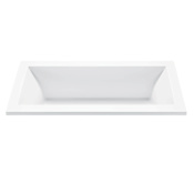 MTI Baths Andrea 8 72" Drop In DoloMatte Air Tub with Center Drain Matte White