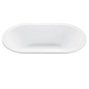 MTI Baths New Yorker 1 72" Undermount DoloMatte Microbubbles Air Tub with Center Drain Matte White