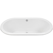 MTI Baths New Yorker 66" Undermount DoloMatte Stream Bath and Air Massage Tub with Center Drain and Overflow White Matte