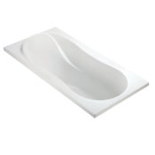 MTI Baths Reflection 1 71" Drop In DoloMatte Stream Air Tub with Left or Right Drain Matte White