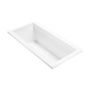 MTI Baths Andrea 4 65-7/8" Drop In Acrylic Air and Stream Bath Tub with Aromatherapy, Reversible Drain and Overflow White