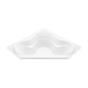 MTI Baths Cayman 4 60" Drop In Acrylic Air Bath and Ultra Whirlpool Tub with Center Drain and Overflow White