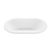 MTI Baths New Yorker 1 72" Undermount Acrylic Air Bath and Ultra Whirlpool Tub with Center Drain and Overflow White
