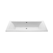 MTI Baths Andrea 27 Designer 86" Undermount Acrylic Air Massage / Whirlpool Tub with Center Drain Placement and Overflow White