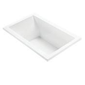 MTI Baths Andrea 11 60" Undermount DoloMatte Microbubbles Whirlpool Tub with Left or Right Drain Matte White
