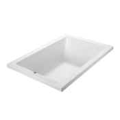 MTI Baths Andrea 25 48" Undermount DoloMatte Microbubbles Whirlpool Tub with Left or Right Drain Matte White