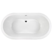 MTI Baths New Yorker 66" Undermount Acrylic Air Tub with Microbubbles, Center Drain, and Overflow White
