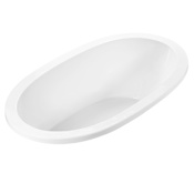 MTI Baths Basics 73" Drop In Acrylic Air Tub with Rear Drain White / Gloss