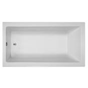 MTI Baths MTI BASICS Drop In Acrylic Soaking Tub with Reversible Drain White