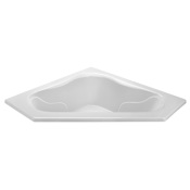 MTI Baths Basics 59" Drop In Acrylic Soaking Tub with Center Drain White / Gloss