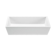 MTI Baths Boutique 22" Rectangular Sculpture Stone Undermount Bathroom Sink Biscuit Gloss