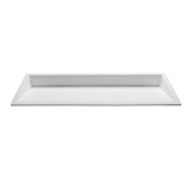 MTI Baths Boutique 41" Rectangular Sculpture Stone Undermount Bathroom Ramp Sink Biscuit Gloss