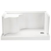 MTI Baths Designer 48" x 31-1/2" Rectangular Shower Base with Single Threshold and Right Drain White