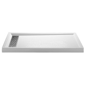 MTI Baths 71-3/4" x 36" Shower Base with Single Threshold and Left Drain White