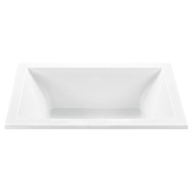 MTI Baths Andrea 13 65-3/4" Undermount Acrylic Ultra Whirlpool Tub with Center Drain and Overflow Matte Biscuit