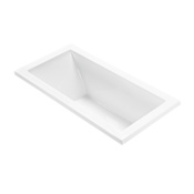 MTI Baths Andrea 15 60" Undermount Acrylic Ultra Whirlpool Tub with Reversible Drain and Overflow White