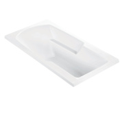 MTI Baths Andrea 16 72" Drop In DoloMatte Ultra Whirlpool Tub with Center Drain Matte White