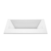 MTI Baths Metro 3 67" Undermount Acrylic Whirlpool Tub with Center Drain and Overflow White