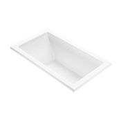 MTI Baths Andrea 20 54" Undermount Acrylic Whirlpool Tub with Reversible Drain and Overflow White