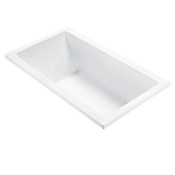 MTI Baths Andrea 23 66" Undermount DoloMatte Whirlpool Tub with Left or Right Drain Matte White
