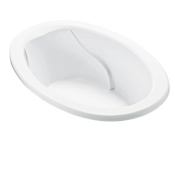 MTI Baths Andrea 28 66" Undermount DoloMatte Ultra Whirlpool Tub with Center Drain Matte White