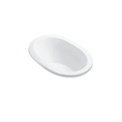 MTI Baths Adena 1 60" Drop In DoloMatte Ultra Whirlpool Tub with Center Drain Matte White