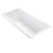 MTI Baths Andrea 3 72" Undermount DoloMatte Whirlpool Tub with Left or Right Drain Matte White