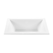 MTI Baths Andrea 13 65-3/4" Undermount Acrylic Soaking Tub with Center Drain and Overflow White