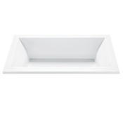 MTI Baths Andrea 14 72" Undermount DoloMatte Soaking Tub with Center Drain Placement and Overflow Matte White