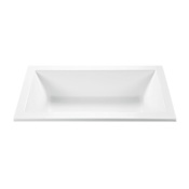 MTI Baths Andrea 16 Designer 72" Drop In Acrylic Soaking Tub with Center Drain Placement and Overflow White