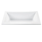 MTI Baths Andrea 16 Sculpted 72" Free Standing DoloMatte 4 Side Soaking Tub with Center Drain Matte White