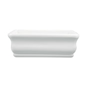 MTI Baths Parisian 2 72" Freestanding Acrylic Soaking Tub with Center Drain and Overflow White
