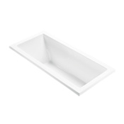 MTI Baths Andrea 1 Designer 72" Undermount Acrylic Soaking Tub with Reversible Drain Placement and Overflow White