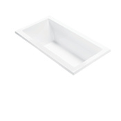 MTI Baths Andrea 6 60" Undermount DoloMatte Soaking Tub with Reversible Drain and Overflow Matte White