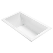 MTI Baths Andrea 23 65-3/4" Drop In Acrylic Stream Bath Tub with Reversible Drain and Overflow White