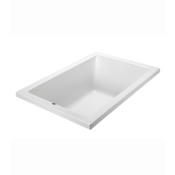 MTI Baths Andrea 25 48" Undermount Acrylic Stream Bath Tub with Reversible Drain and Overflow White