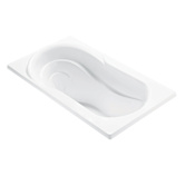 MTI Baths Reflection 4 60" Drop In Stream DoloMatte Air Tub with Left or Right Drain Matte White