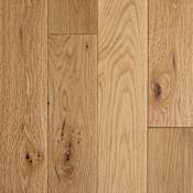 Mullican Wexford Solid 5" Wide Wire Brushed Solid White Oak Hardwood Flooring with Low Gloss - Sold by Carton (20 SF/Carton) Natural
