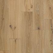 Mullican Castillian Premier 9.44" Wide Wire Brushed Engineered White Oak Hardwood Flooring with Low Gloss - Sold by Carton (28.4 SF/Carton) Coastal Fog